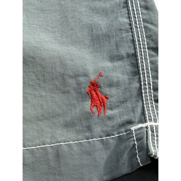 Polo Ralph Lauren Board Shorts Swim Trunks Men's L Camouflage Waistband Red Logo - Picture 2 of 10
